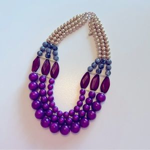 Purple and gold beaded necklace. New without tags.
